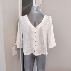 Elbow length sleeve cardigan